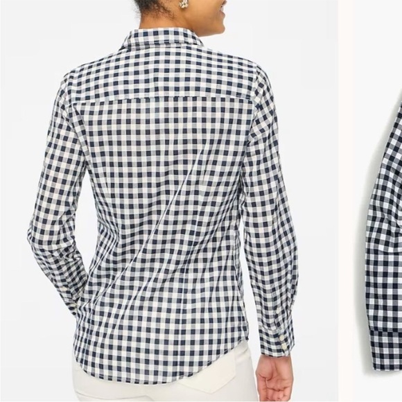 J.Crew Gingham lightweight cotton shirt in signature fit In Gngm Md - Picture 3 of 6